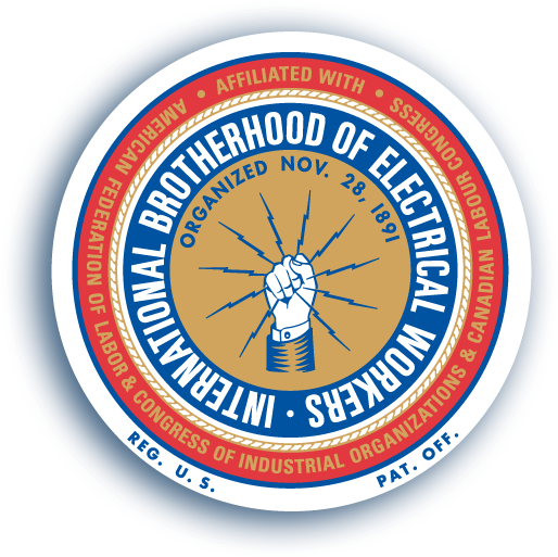 International Brotherhood Of Electrical Workers (586x532), Png Download
