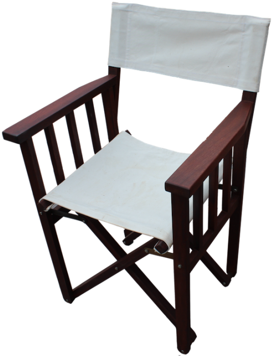 Directors Chair Dark Mahogany - Chair (555x699), Png Download
