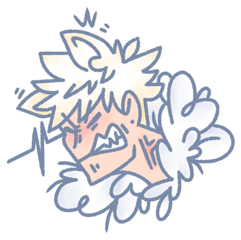 Fluffy Bakugou Sticker - Illustration (919x919), Png Download