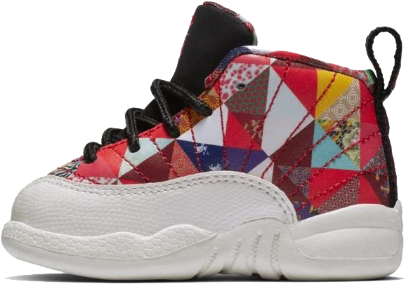 Air Jordan 12 Cny Chinese New Year Toddler - Chinese New Year Jordan 12 (858x572), Png Download