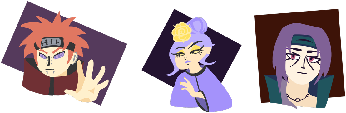 Drawing My Akatsuki Doodles In My Small Windows Of - Cartoon (1200x432), Png Download