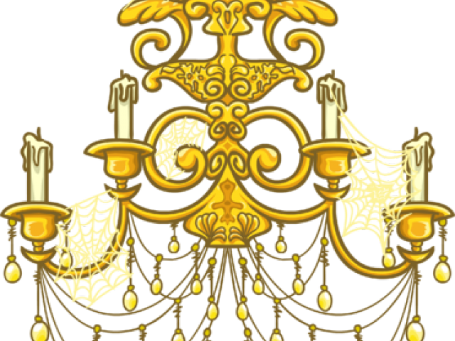 Chandelier Clipart Golden Chandelier - Chandelier Transparent Clip Art (640x480), Png Download
