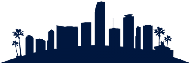 Original - Miami Skyline Vector (640x480), Png Download
