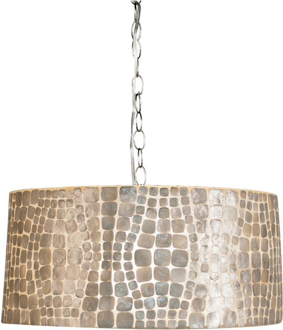 Worlds Away Croc Capiz Shell Pendant - Chandelier (800x800), Png Download