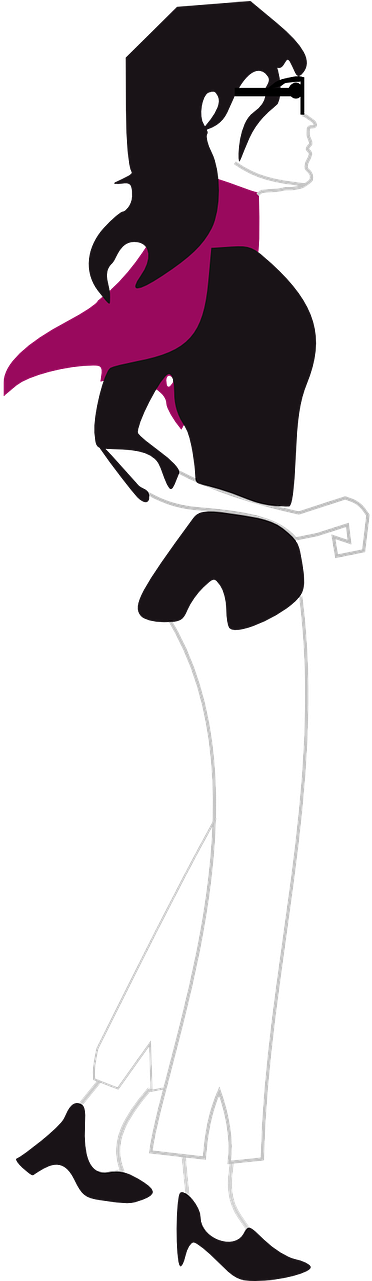 Girl Woman Walking - Illustration (640x1280), Png Download