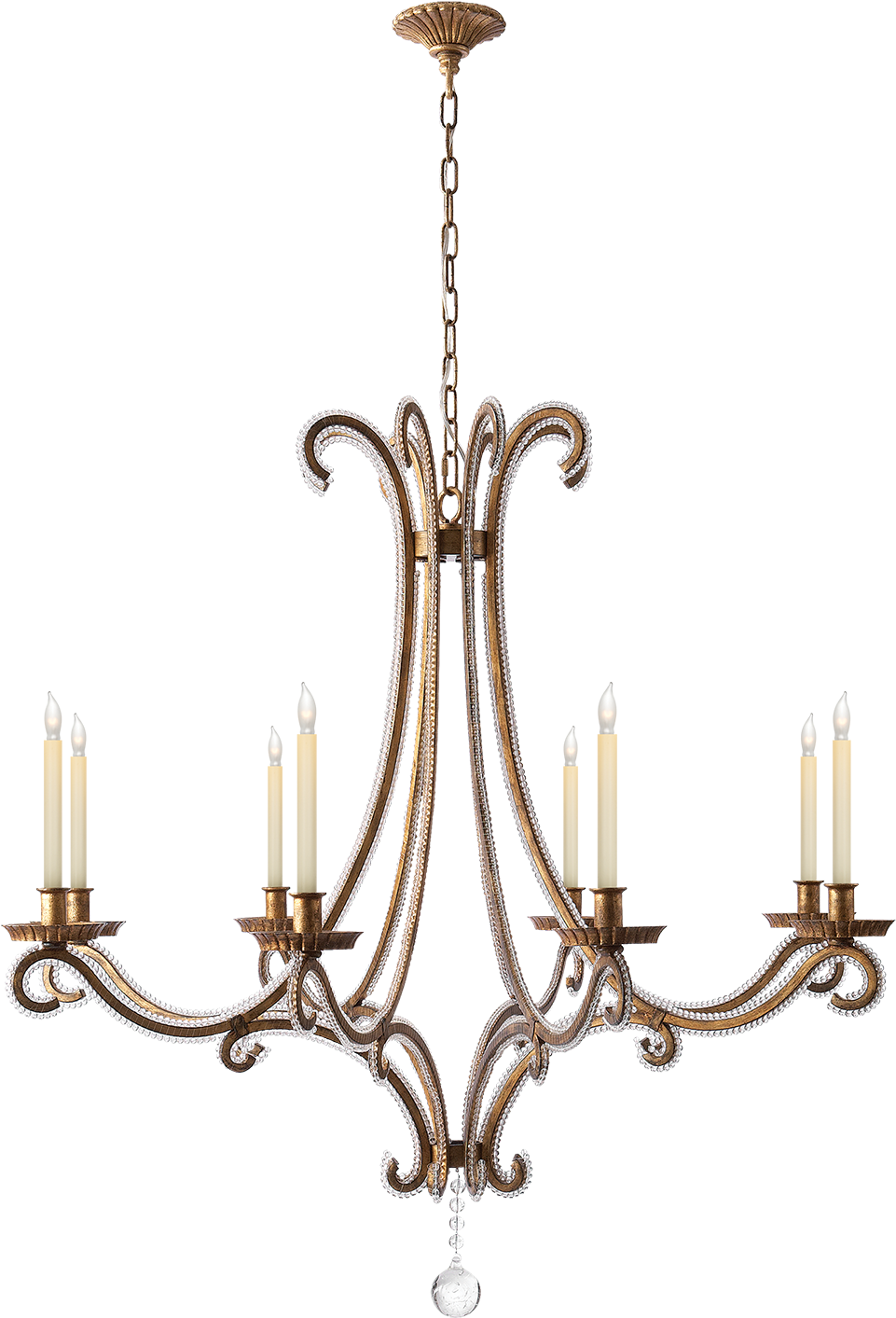 Download Burnished Silver Leaf With Crystal Large Chandeliers, E.f