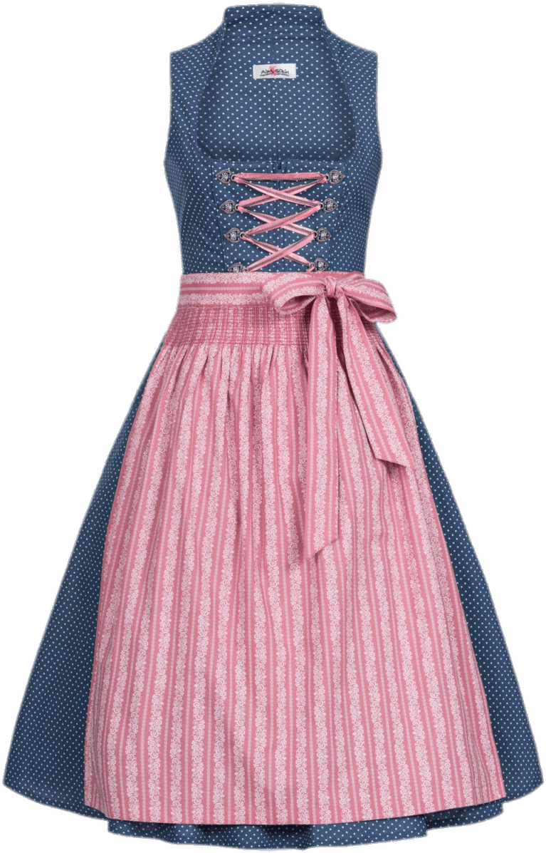 Blue And Pink Dirndl Dress - A-line (1200x1200), Png Download