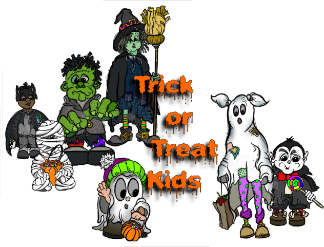 Traditional Halloween Cliparts - Cartoon (640x480), Png Download