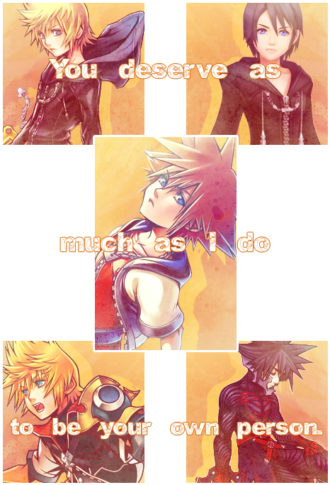 You Deserve As Much As I Do To Be Your Own Person - Kingdom Hearts Birth By Sleep (500x707), Png Download