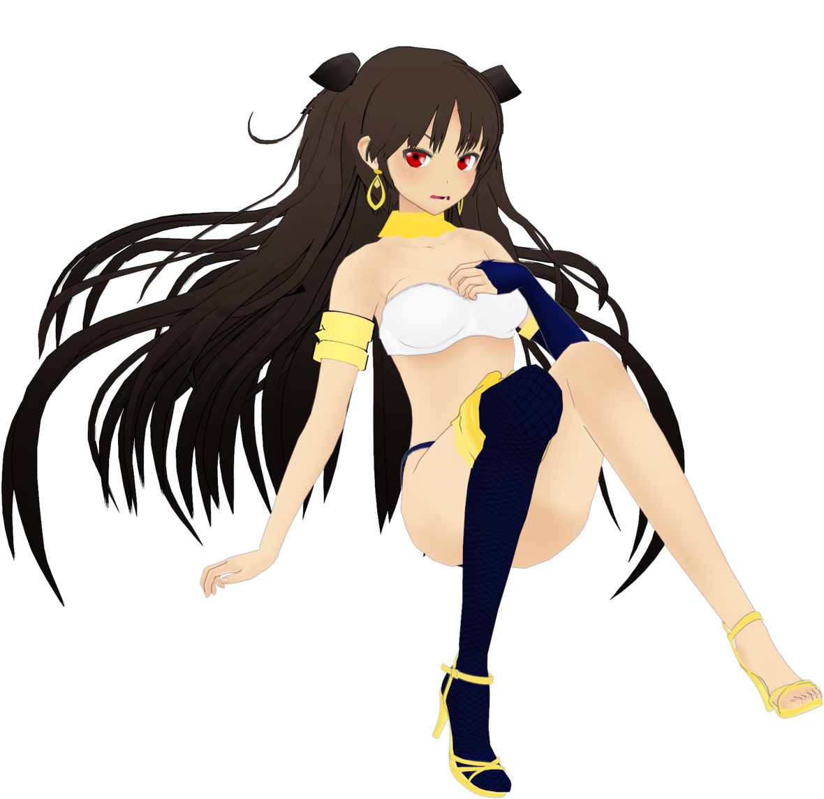 I Have Starting And Ishtar Rin Tohsaka Model With Arlvit - Rin Tohsaka Mmd Model (1280x1280), Png Download