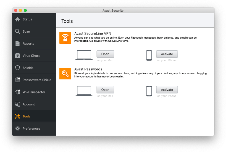 Avast Tools - Avast Passwords For Mac (800x543), Png Download