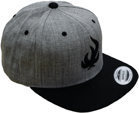 Black Flame Grey Snapback - Baseball Cap (600x600), Png Download