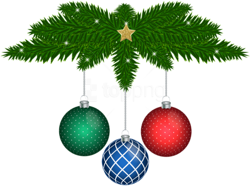 Free Png Christmas Balls Decor Png Images Transparent - Bolas Arbol Navidad Png (850x634), Png Download