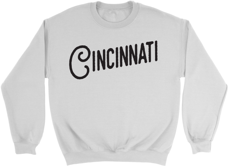 Cincinnati Black Font T-shirt - Sweater (900x900), Png Download