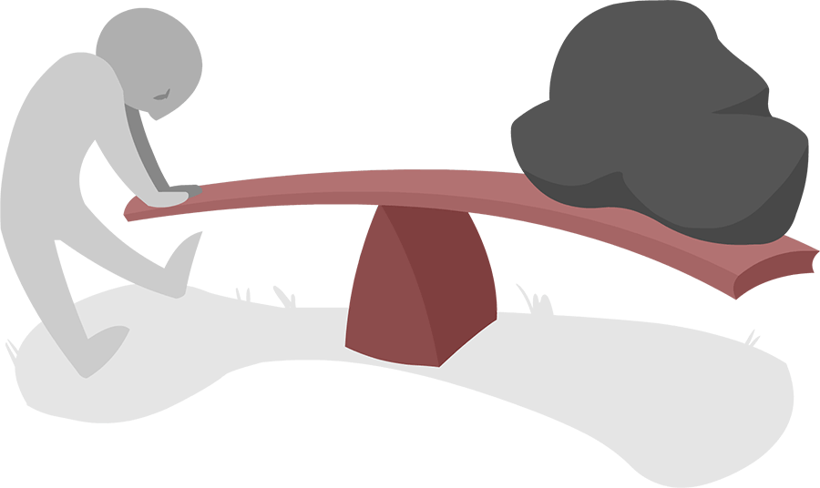 With The Use Of The Lever, People Can Lift A Resistance - Simple Machine First Class Lever (900x536), Png Download