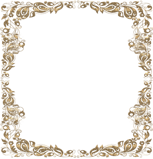 Gold Vintage Borders Png (500x519), Png Download