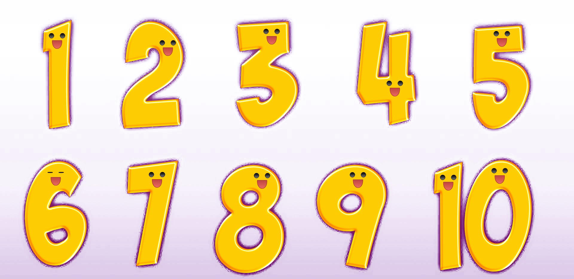 1 To 10 Numbers Background Png Image - Number (1920x934), Png Download