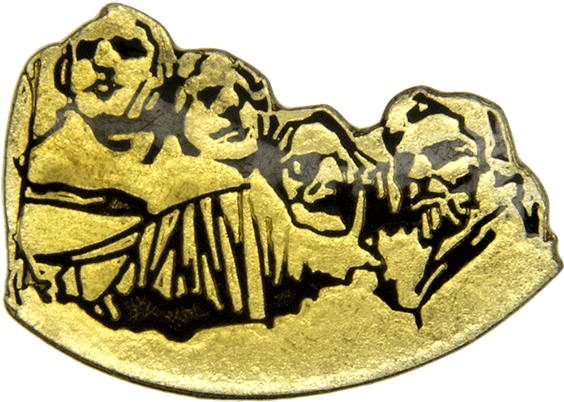 Mount Rushmore Pin , Gold - Emblem (600x600), Png Download