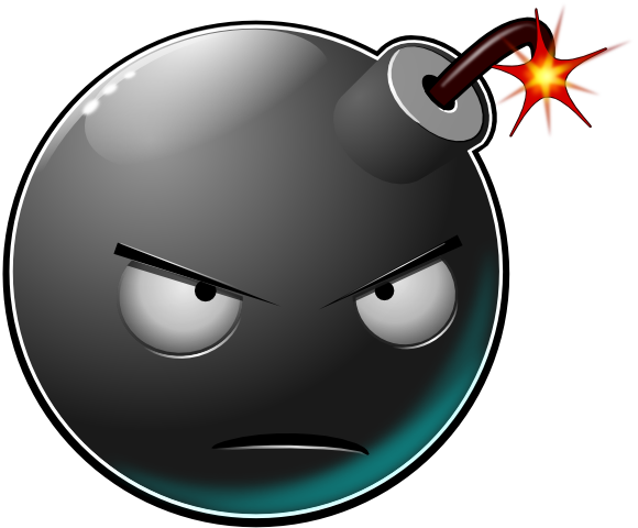 New Smiley - Bomb Smiley (580x480), Png Download
