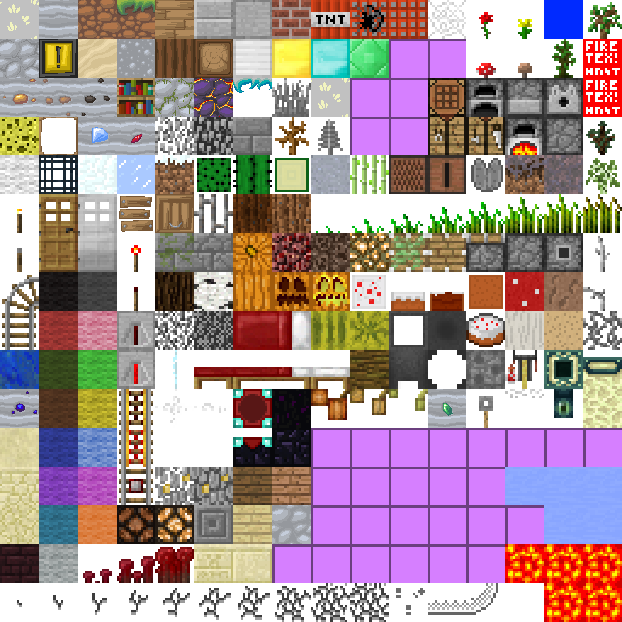 [128x] Tigershark2 - Minecraft Terrain Png (2048x2048), Png Download