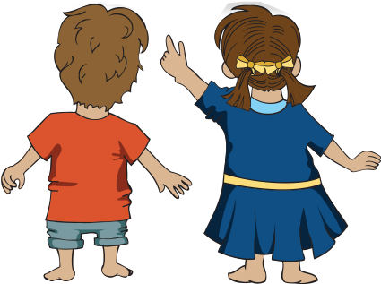 "hey, There Goes The General " - People Looking Png Cartoon (478x357), Png Download