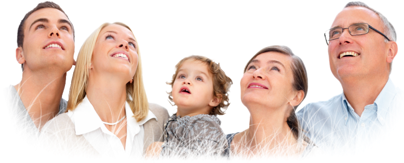 Services - Happy Family Looking Up (800x333), Png Download