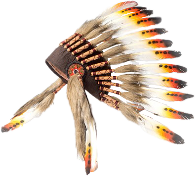 "hatindian Plume Feather Indian Hat Chapeaufreetoedit - Feather (395x358), Png Download