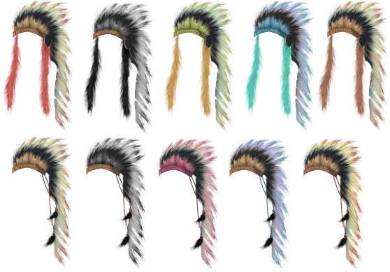 Indian Feather Headpiece - Feather (558x390), Png Download