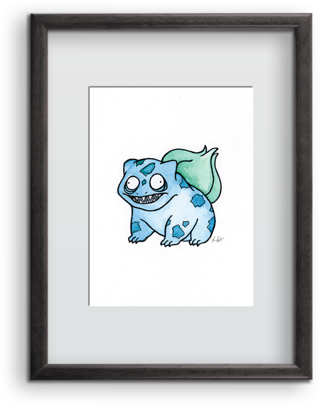 Bulbasaur Art Print - Cartoon (1024x1024), Png Download