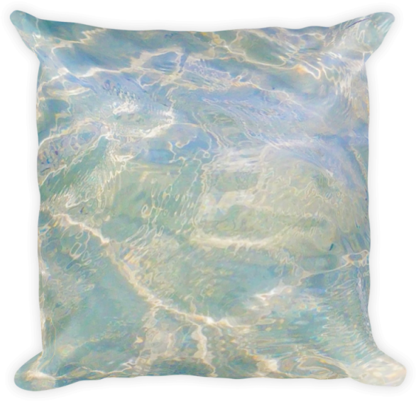 Ocean Water Pillow Is Soft And Vibrant, And Zippered - Cushion (640x640), Png Download