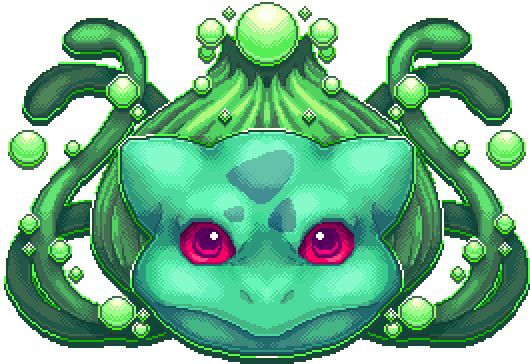[f2u] Bulbasaur Portrait [pokemon] - Pokémon (530x364), Png Download