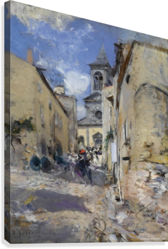 The Church Of Paese Canvas Print - Giovanni Boldini (345x511), Png Download