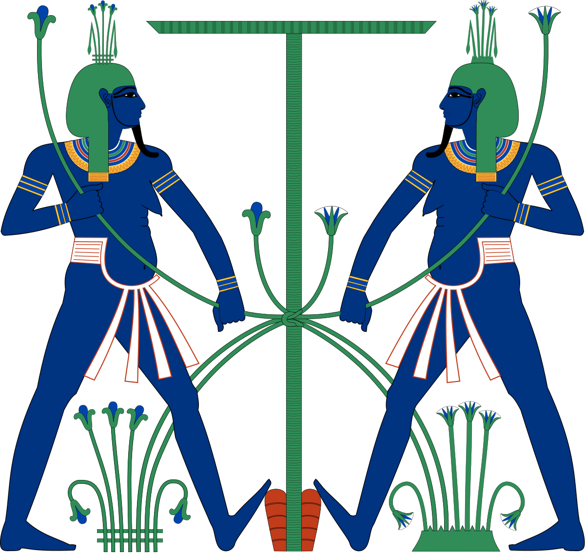 Pinterest Facebook Twitter Hapi - Ancient Egypt Coat Of Arms (450x426), Png Download