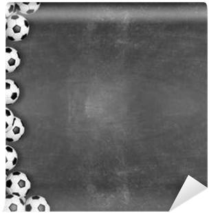 Soccer Balls On Chalkboard Background With Copy-space - Football (400x400), Png Download