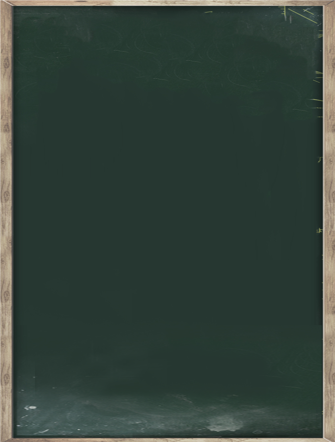 Chalkboard Png Background - Green (1726x2059), Png Download