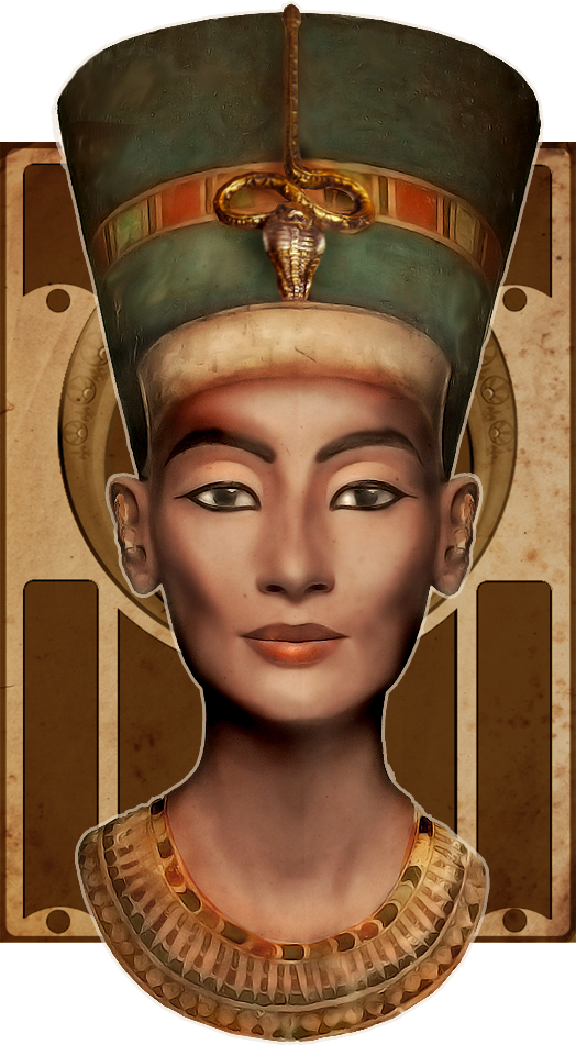 Nefertiti Digirestoration By ~ciro1984 On Deviantart - Egyptian Goddess Nefertiti (524x951), Png Download