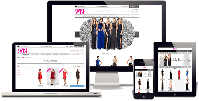 Responsive Presentation - Swish Clothing-min - Advertising (750x380), Png Download