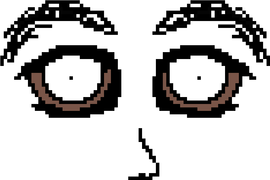 Facial Drawing Creepy Pixilart Face Thingy Clip Freeuse - Creepy Face Png (1200x1200), Png Download