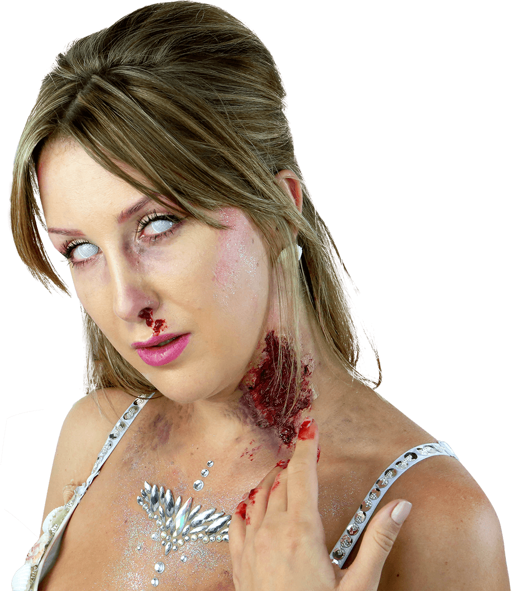 Bitten Mermaid Halloween Look - Scary Faces Transparent Png (1200x1200), Png Download