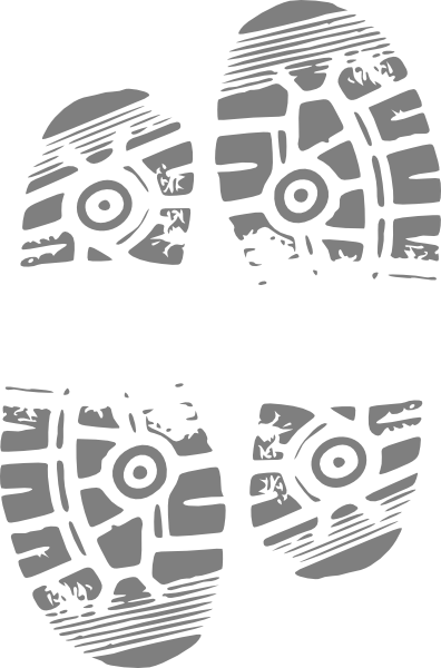 Print Png - Shoe Print Clip Art (396x600), Png Download