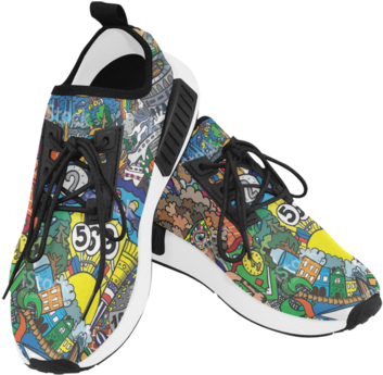 Women's Draco Running Shoes Print Luck 8 Design - German Shepherd Water Colour Pattern No.1 Men’s Draco (530x530), Png Download