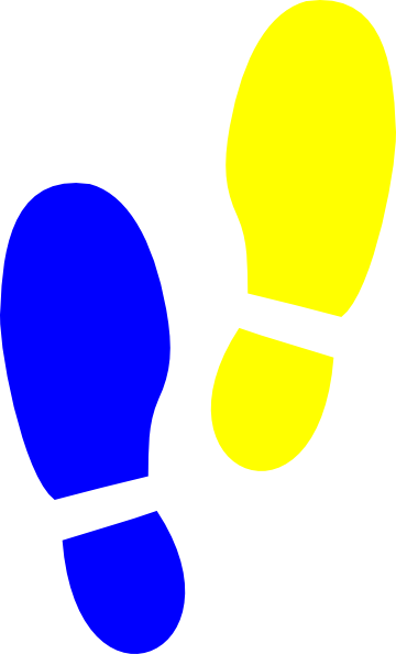 Running Shoe Print Clipart - Shoe (360x594), Png Download