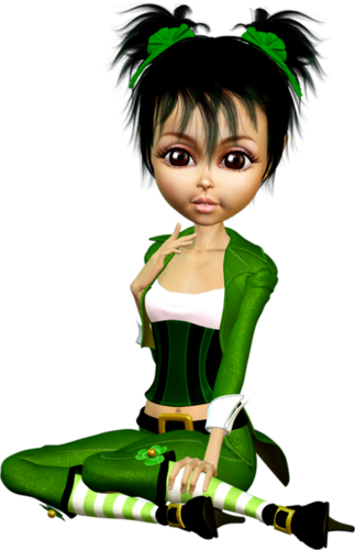 Tubes St-patrick Png - Cartoon (323x500), Png Download