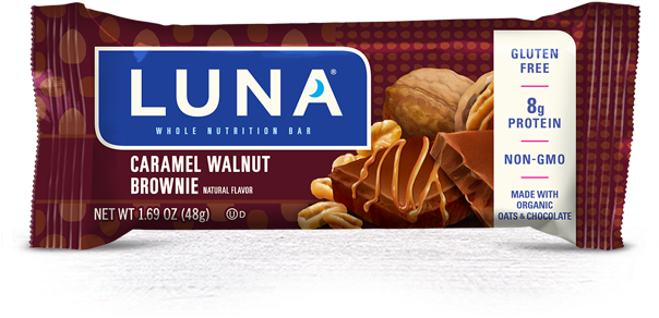 Caramel Walnut Brownie Flavor Packaging - Peppermint Luna Bar (625x510), Png Download