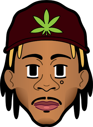 Promotions' Designed Emojis For Wiz Khalifa - Wiz Khalifa Clip Art (306x421), Png Download