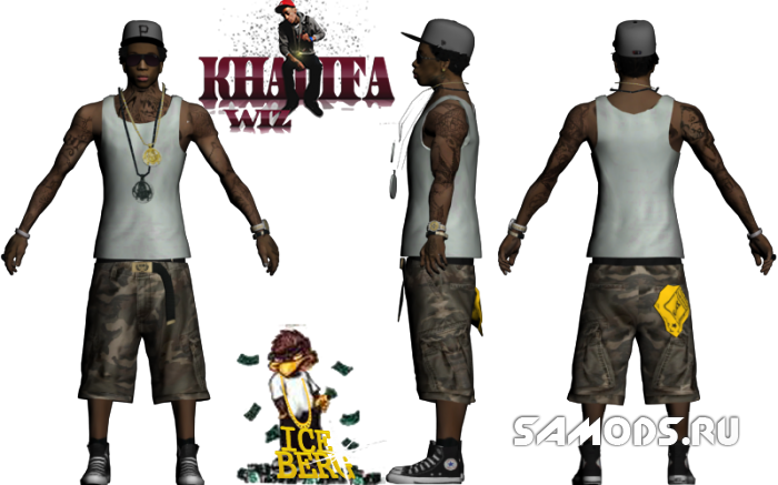 Wiz Khalifa Skin - Gta Sa Wiz Khalifa (700x437), Png Download