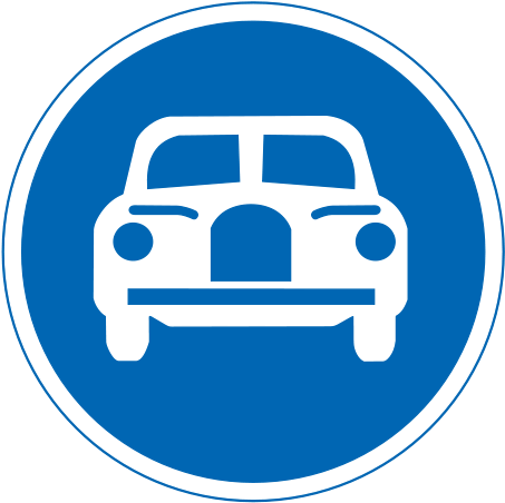 The Obvious Difference Between Driving In The U - 自動車 専用 道路 標識 (470x470), Png Download