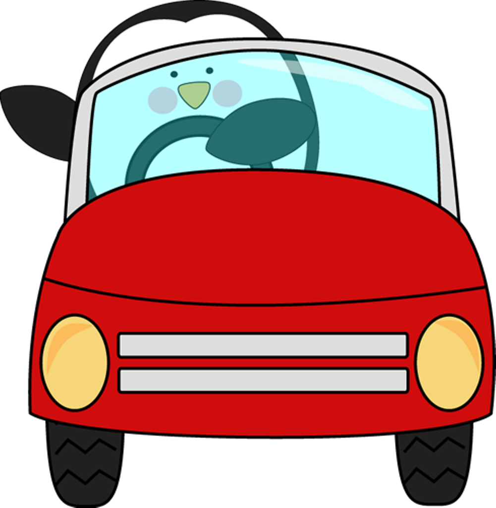 Free Cartoon Car, Download Free Clip Art, Free Clip - Penguin Driving (1001x1024), Png Download
