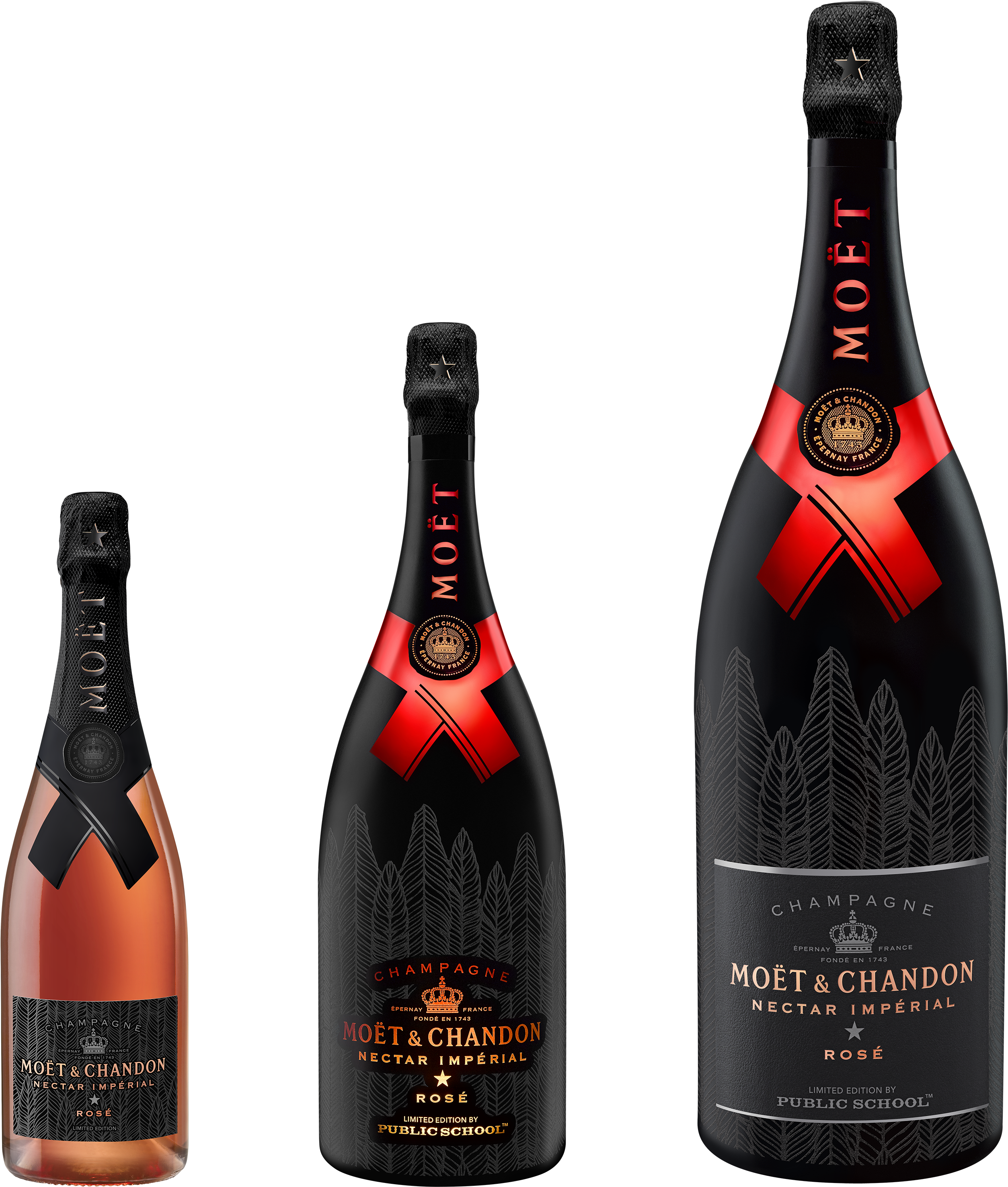 The Moet Bottles Designed By Public School - Moet Chandon Public School (3049x3669), Png Download