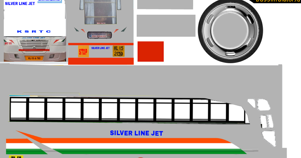 Ksrtc Silver Line Jet (1024x538), Png Download